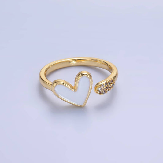 White Gold Heart Ring