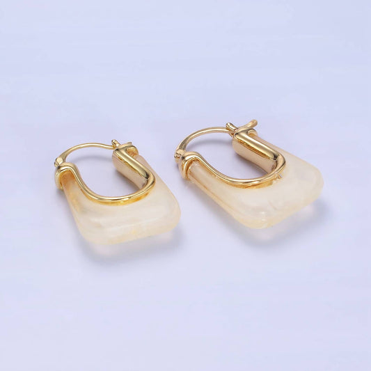 Rectangular Latch Earrings