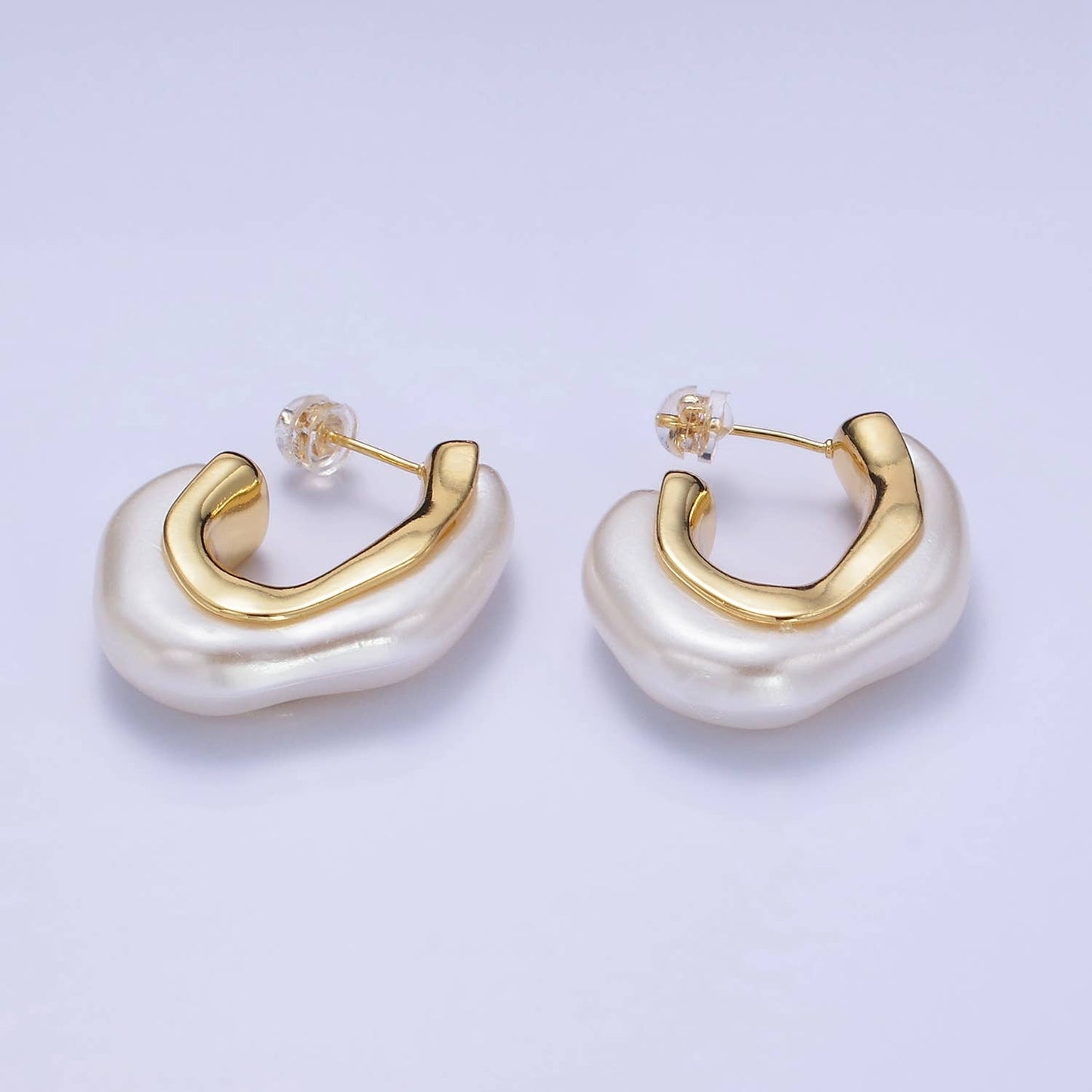Pearl Hoop Earrings