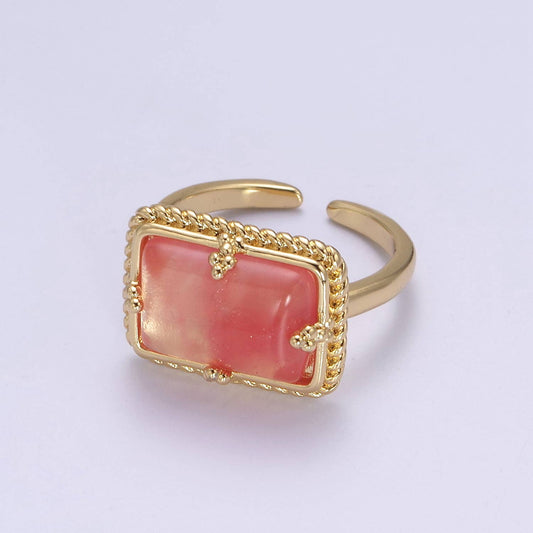 Watermelon Gemstone Ring
