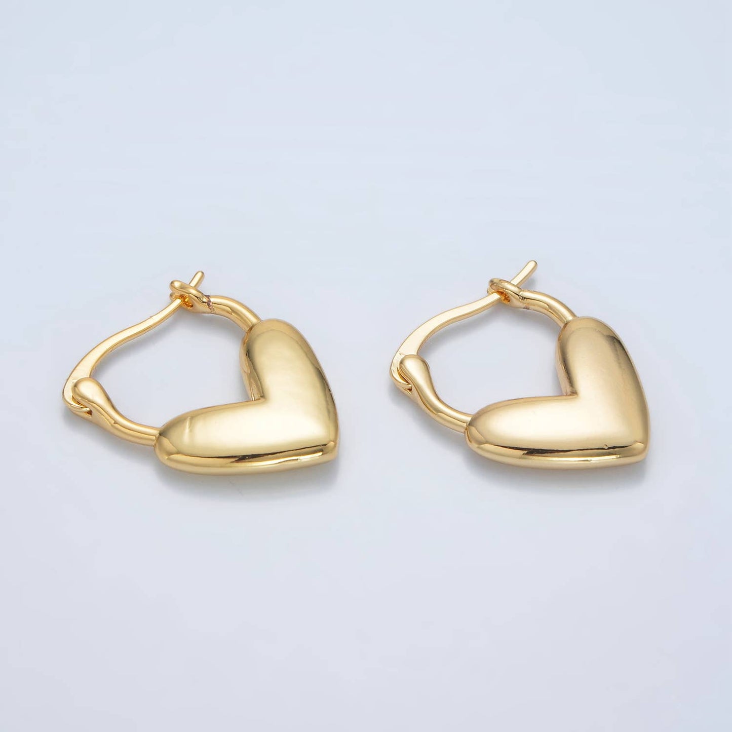 Heart Latch Hoop Earring