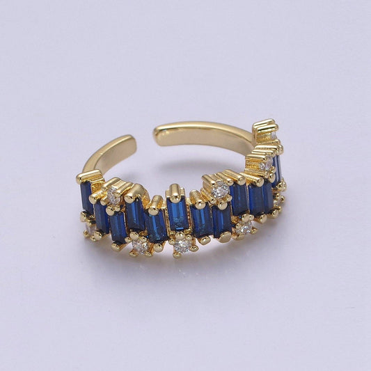 Blue Baguette Ring