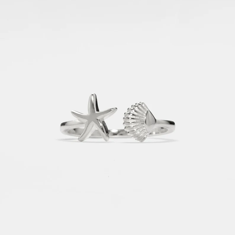 Sterling Silver Starfish Ring