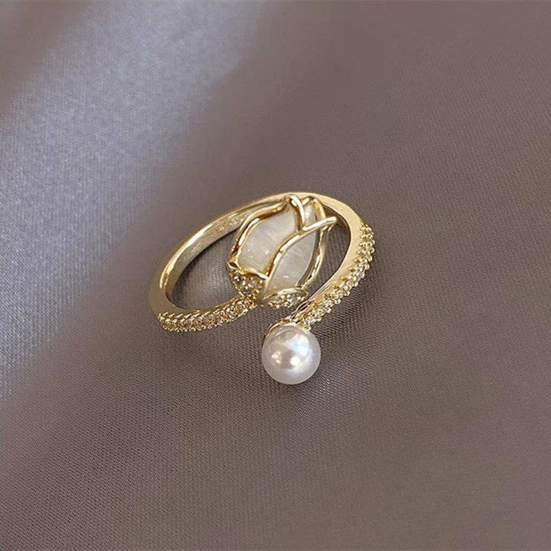 Opal Tulip Ring