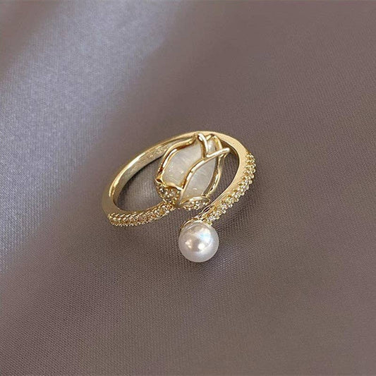 Opal Tulip Ring
